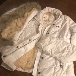 Hollister Winter White Jacket Size Small